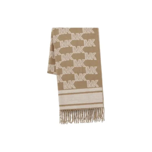 MICHAEL KORS Акриловые вязаные шарфы унисекс цвет верблюжий