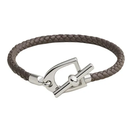 HERMES Телячья кожа Браслеты Мужской Оловянно-серый