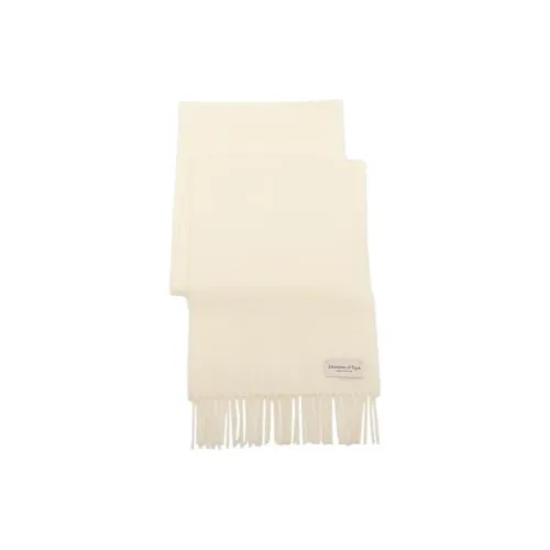 JOHNSTONS OF ELGIN Кашемир Вязаные Шарфы Унисекс Белый