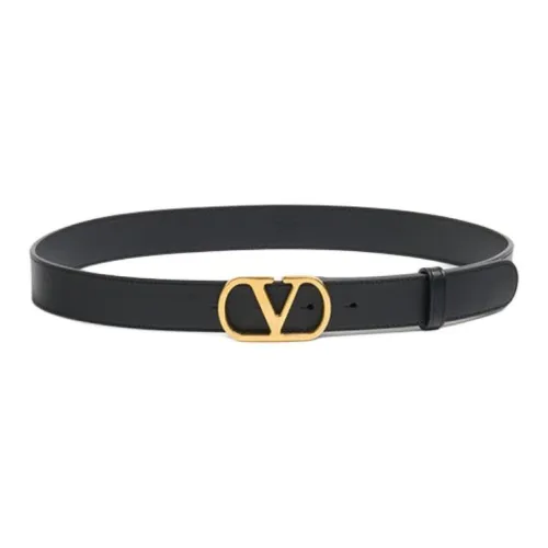 Valentino Ремни из коровьей кожи женские черные ширина 3 см