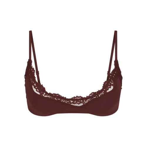 SKIMS FW24 FITS EVERYBODY Кружево Scoop Бюстгальтер Бюстгальтер Женский 1 Пачка OXBLOOD Бычья кровь