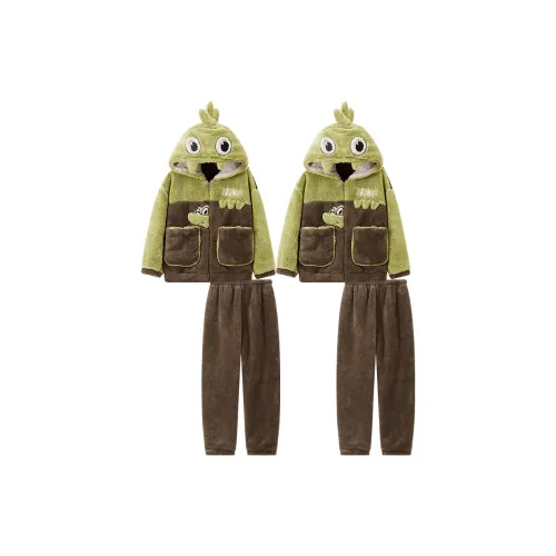 LEZIYUN Пижамный комплект унисекс коричневый