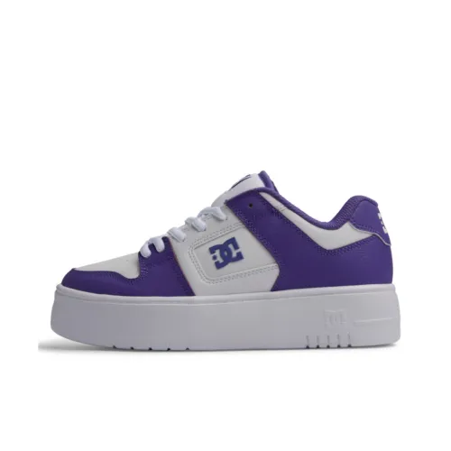 DC Shoes MANTECA 4 Платформа Противоскользящие Устойчивые к износу Низкие Кроссовки для скейтбординга Женские Белые Фиолетовые