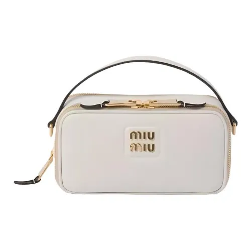 MIU MIU Мягкая кожа Портативная Сумка через плечо Сумка на плечо Женская Белая
