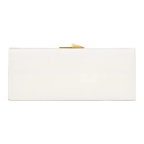 Jimmy Choo Ромб Кожа Багетная Сумка Клатч Женская Латте Золото