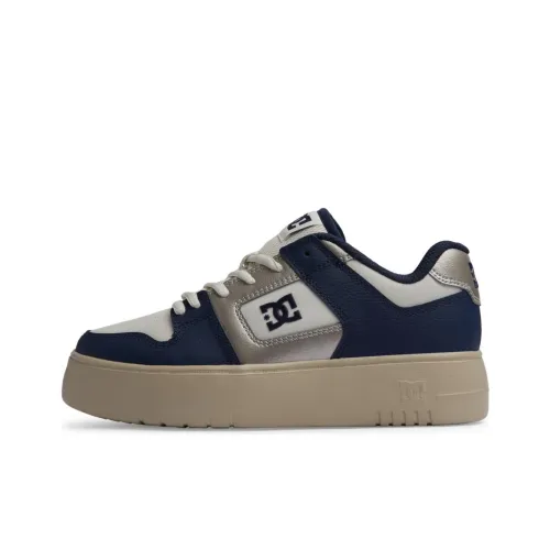 DC Shoes MANTECA 4 Платформа Противоскользящие Устойчивые к износу Низкие Кроссовки для скейтбординга Женские Бежево-синие