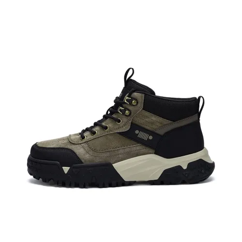 JEEP SPIRIT Устойчивый к истиранию Водонепроницаемый Увеличивающий высоту Высокий Топ Уличная обувь Мужская Cuba Коричневый