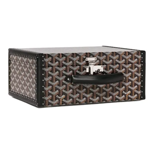 GOYARD Jou Canvas Storage Box Men's Black