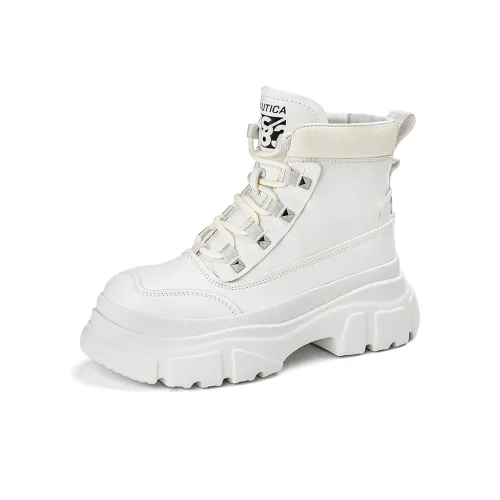 NAUTICA Короткий MID Голень Мартин Ботинок Женские Белые