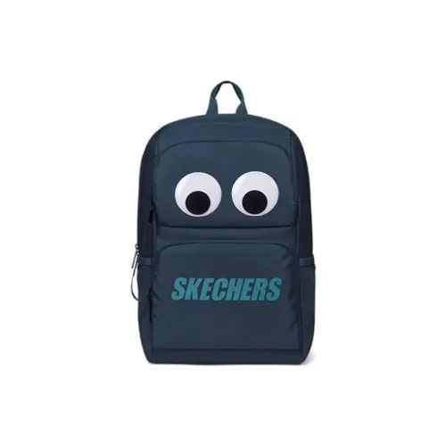Skechers Ткань Big Eyes Рюкзак Обычный Унисекс Темно-синий Большой Eyes Индивидуально упакован