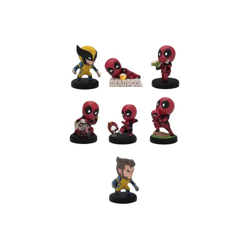 Марвел Universe Дэдпул и Росомаха Мягкие игрушки Слепые коробки Один Mystery Коробка Целая коробка 6 шт