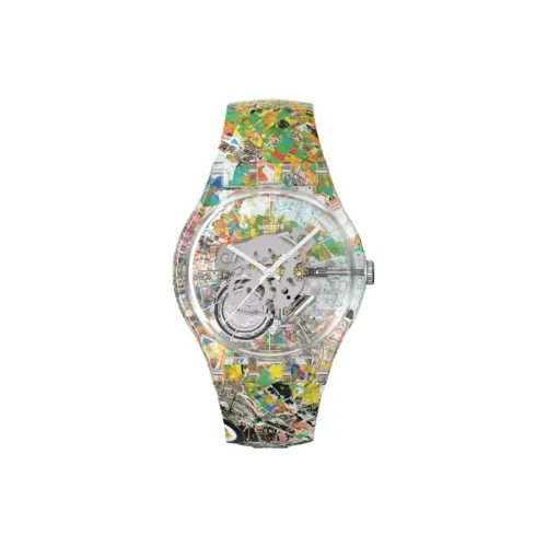 SWATCH Original Collection Кварцевый механизм Мужские часы Часы 41 мм Многоцветный циферблат часов