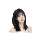 Естественный черный [Тонкая чёлка] 40 см