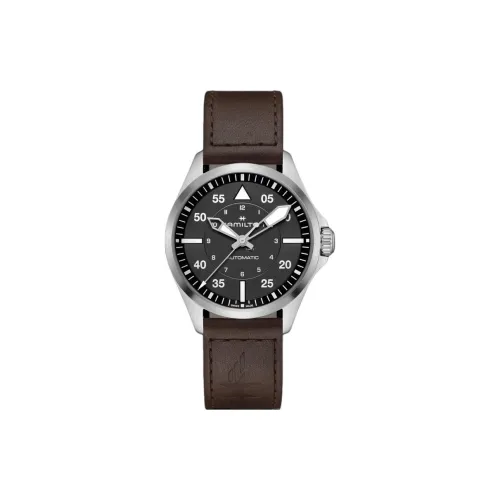 HAMILTON Khaki Aviation Collection Автоматический Механический Механизм Унисекс Часы 39 мм Черный Циферблат