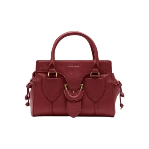 COCCINELLE Сумка через плечо из крупнозернистой текстуры коровьей кожи маленькая сумка женская красная