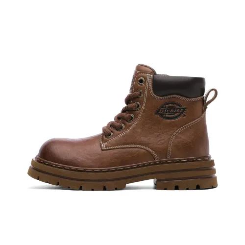 Dickies Детская кожаная обувь High Top Кофе Kids