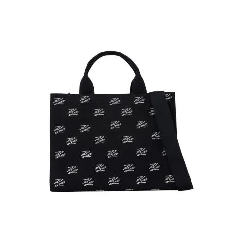 Karl Lagerfeld Переработанный хлопок Тоут Сумка Сумка для покупок Сумка через плечо Сумка среднего размера Женская Черная