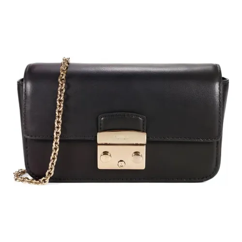 Furla Metropolis Collection Сумка через плечо из коровьей кожи Женская Черная