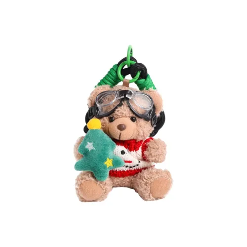 X3COMMUNE Cute Cartoon Рождество Медведь Сумка Брелок Куклы Плюшевый Брелок Рождественская Коробка 11 см Высота