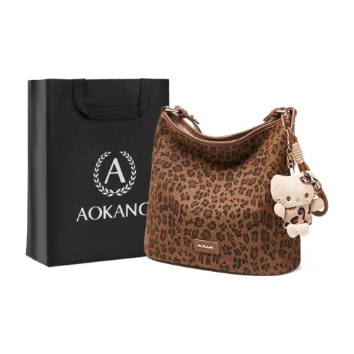 AOKANG Ткань Сумка через плечо Сумка-ведро Сумка-тоут Сумка через плечо Сумка на плечо Средний Женская Мокко Классический черный