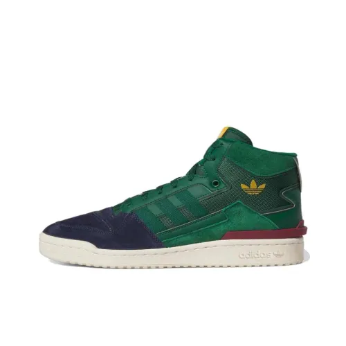 Adidas Originals FORUM Exhibit Износостойкий Дышащий MID Скейтбординг Кроссовки Унисекс Зеленый Фиолетовый
