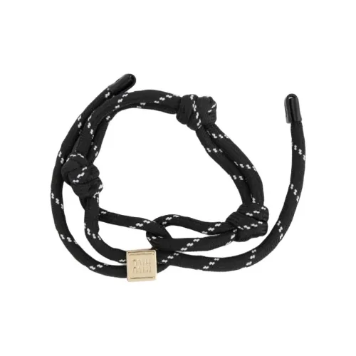 MIU MIU Нейлон Металл Кожа Наручные повязки Мужской Черный