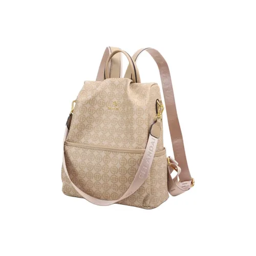 GELANDAI ПВХ Одно Плечо Портативный Рюкзак Женский Абрикос