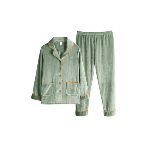 Xuan Liang Pajama Комплект Женский Ванильный Зеленый