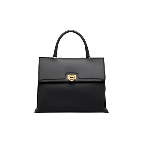 FERRAGAMO Trifolio Кожа Сумка Мужская Черная