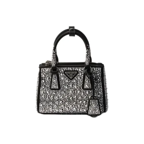 PRADA Сумка через плечо Сумка мини Женская Металлический серебристый