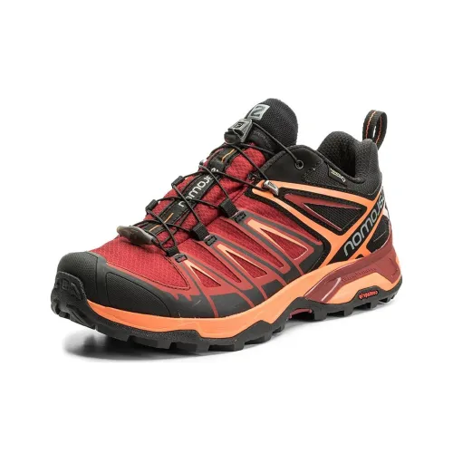 SALOMON Противоскользящая Устойчивая к истиранию Низкий Топ Альпинистская Обувь Мужская Красная