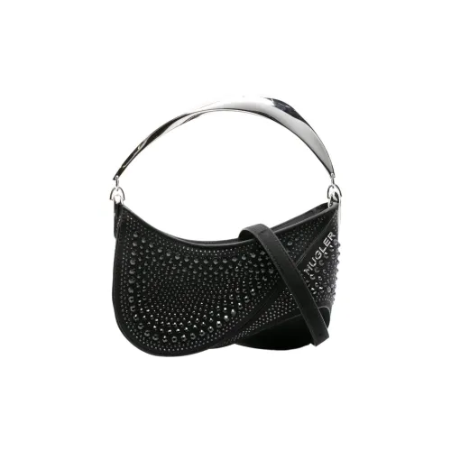 Mugler Стекло Сумка через плечо Сумка среднего размера Женская Черная