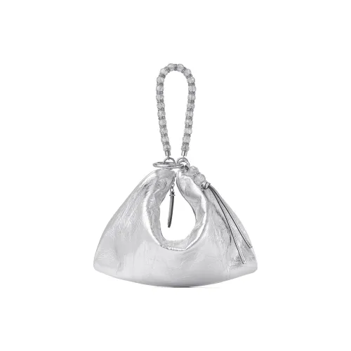 Jimmy Choo Телячья кожа Сумка Клатч Женская Серебряная