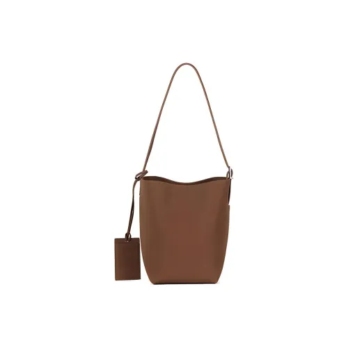 YOCAMU Мягкая кожа сумка из коровьей кожи в форме ведра тоут-сумка сумка для покупок сумка через плечо средний размер женский коричневый