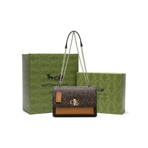 BETTINA VIVIAN ПУ (полиуретан) Сумка через плечо Стандартная Женская Кофейного цвета