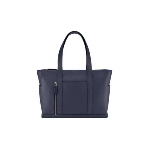 BVLGARI MAN Series Телячья кожа Тоут Сумка Сумка для покупок Сумка Большая Мужская Синяя