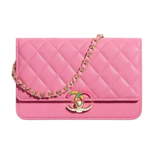 CHANEL Металл с тиснением телячья кожа сумка через плечо кошелек сумка с цепочкой сумка на плечо женский розовый