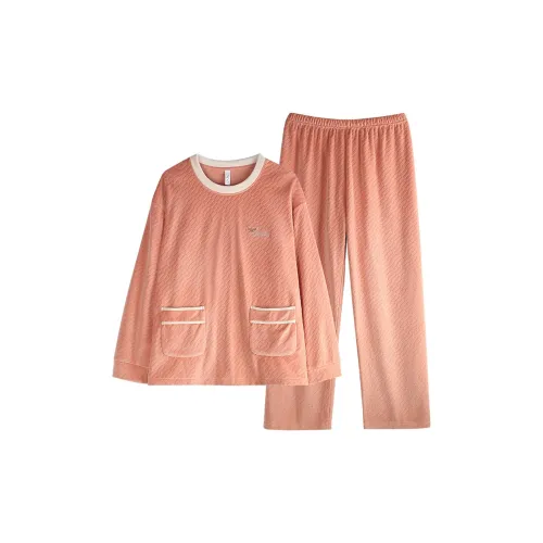 Xuan Liang Pajama Комплект Женский Оранжевый Розовый