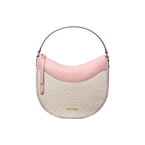 MICHAEL KORS Dover Покрытый холст Сумка через плечо Большая Женская Белая и Розовая
