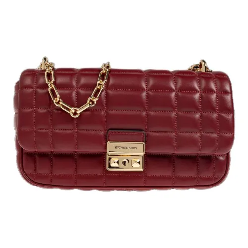 MICHAEL KORS Сумка через плечо из кожи женская бордового цвета