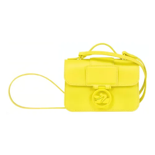 LONGCHAMP Коробка TROT Коровья кожа Сумка Сумка через плечо Сумка через плечо Мини Женская Желтая