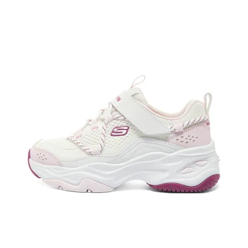Skechers Kids Casual Low Top Белый/Светло-Розовый Унисекс