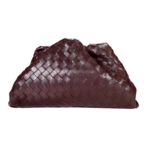 Bottega Veneta Sheepskin Clutch Women's Brown Red Bottega Veneta Клатч из овчины Женский Коричневый Красный
