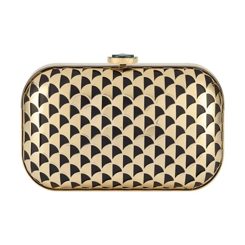 BVLGARI Металл Клатч Женский Черный и Золотой