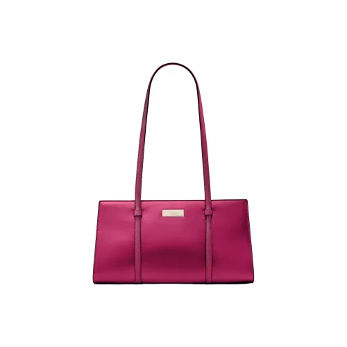 Kate Spade Лакированная кожа Сумка Сумка через плечо Средняя Женская Черная Малиновая