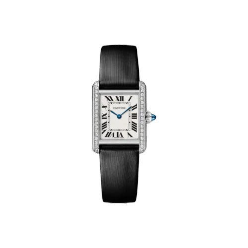 CARTIER Кварцевый Movement Женские TANK DE Часы 29,5mm*22mm Серебряный