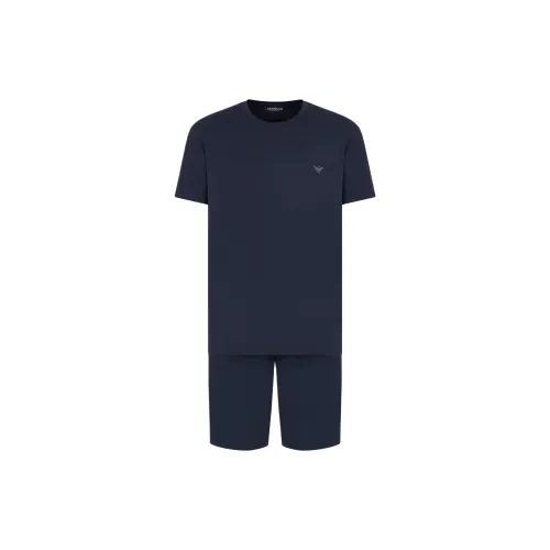 EMPORIO ARMANI Пижамный комплект мужской морской синий