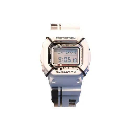 CASIO SQUAD Series G SHOCK Collection Кварцевый механизм Смольный ремешок Часы Мужские Белый циферблат