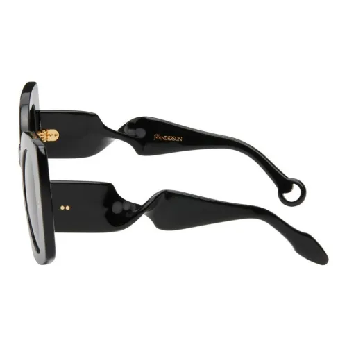 JW Anderson Ацетатные солнцезащитные очки с нерегулярной формой мужские черные