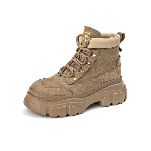 NAUTICA Короткий Мартин Ботинок Женские Светлый Кофейный